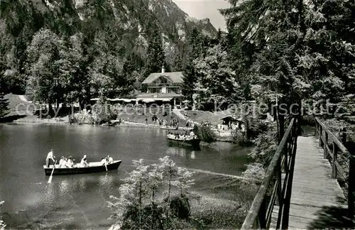 AK / Ansichtskarte Blausee Mitholz_BE Hotel Seepartie 