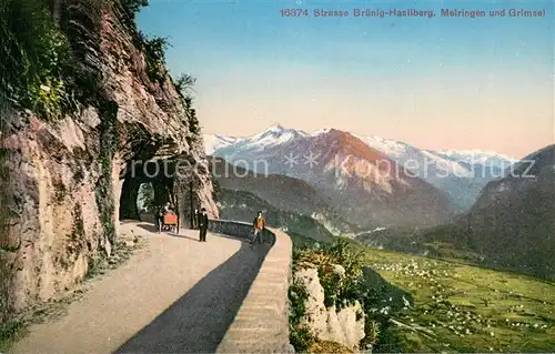 AK / Ansichtskarte Bruenig_BE Strasse Bruenig Hasliberg Meiringen Grimsel Bruenig_BE