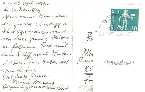 AK / Ansichtskarte Brienz_Brienzersee Panorama Brienz Brienzersee