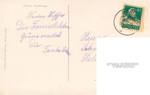 AK / Ansichtskarte Brienz_Brienzersee Panorama mit Hasliberge Brienz Brienzersee