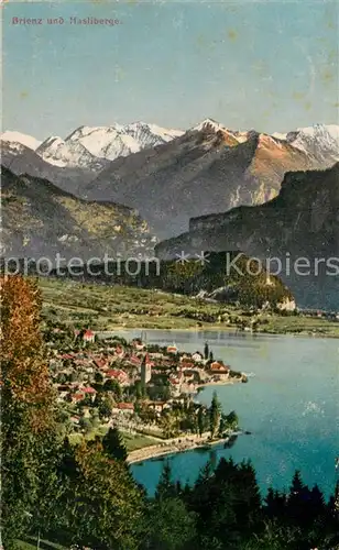 AK / Ansichtskarte Brienz_Brienzersee mit Hasliberge Brienz Brienzersee