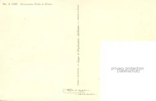 AK / Ansichtskarte Brienz_Brienzersee Panorama mit Kirche Brienz Brienzersee