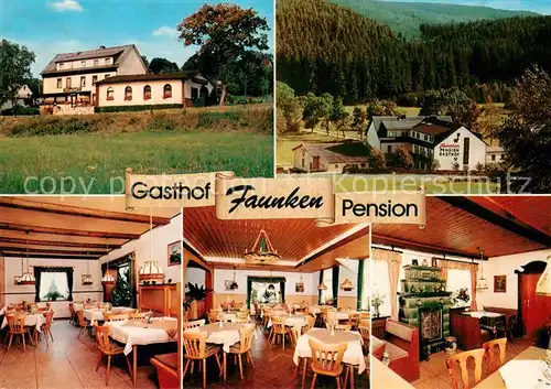 AK / Ansichtskarte Bad_Steben Gasthof Pension Faunken Teilansichten Bad_Steben