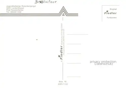 AK / Ansichtskarte Lackenhaeuser_Niederbayern Jugendherberge Rosenbergergut Lackenhaeuser Niederbayern
