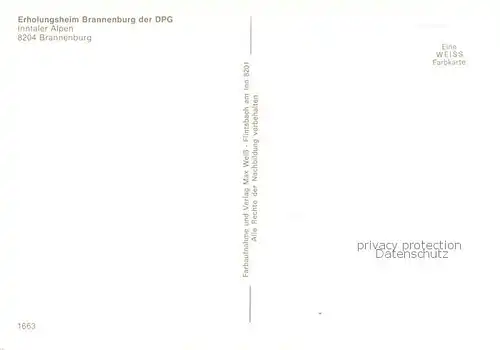 AK / Ansichtskarte Brannenburg Erholungsheim Brannenburg d. DPG Aussenansicht Brannenburg