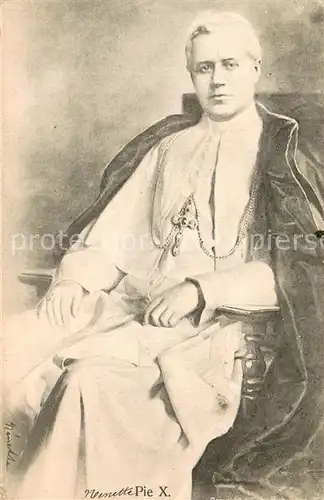 AK / Ansichtskarte Papst Pie X. Menette 