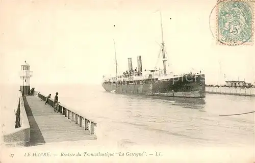 AK / Ansichtskarte Dampfer_Oceanliner Le Havre La Gascogne 