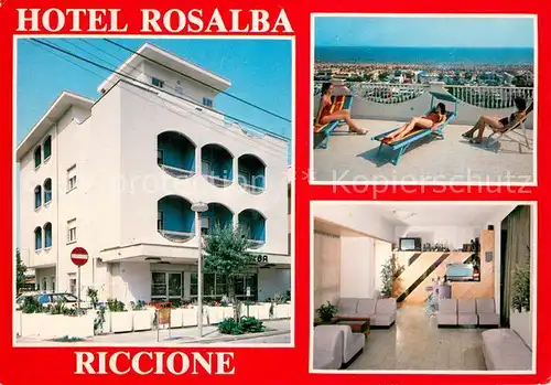 AK / Ansichtskarte Riccione_Rimini_IT Hotel Rosalba Dachterrasse 