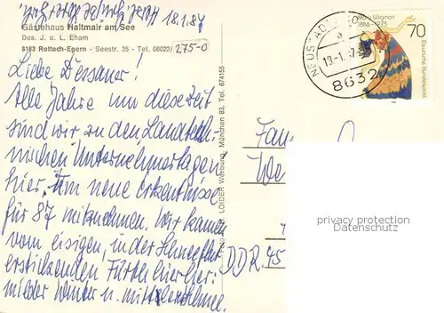 AK / Ansichtskarte Rottach Egern Gaestehaus Haltmair am See Fremdenzimmer Gastraum Rottach Egern