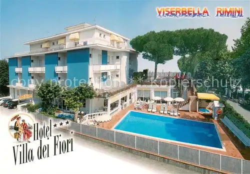 AK / Ansichtskarte Viserbella_di_Rimini Hotel Villa dei Fiori Swimming Pool Viserbella_di_Rimini