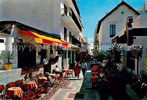 AK / Ansichtskarte Torremolinos_ES Calle del Cauce Strassencafe 