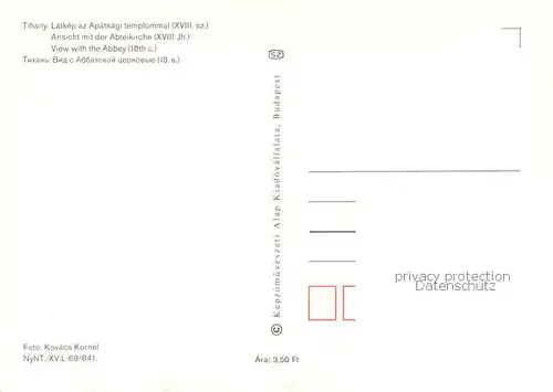 AK / Ansichtskarte Tihany_HU Abteikirche 