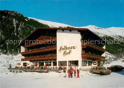 AK / Ansichtskarte oetztal_Tirol Hotel Restaurant Falkner Hof Wintersportplatz oetztaler Alpen oetztal Tirol