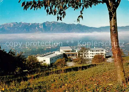 AK / Ansichtskarte Batschuns_Zwischenwasser Bildungshaus mit Blick gegen die Schweizer Berge 