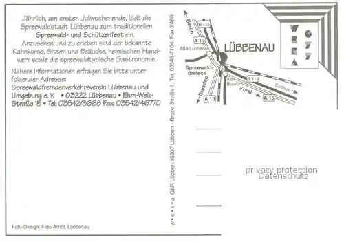 AK / Ansichtskarte Luebbenau_Spreewald Luebbenauer Spreewald  und Schuetzenfest Luebbenau Spreewald