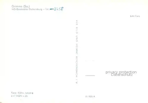 AK / Ansichtskarte Grimma HO Gaststaette Gattersburg Grimma