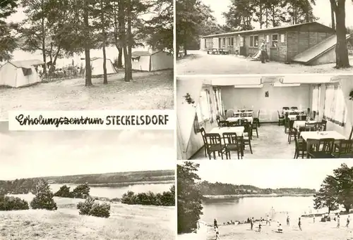 AK / Ansichtskarte Steckelsdorf Erholungszentrum Zeltplatz Gaststaette See Badestrand Steckelsdorf