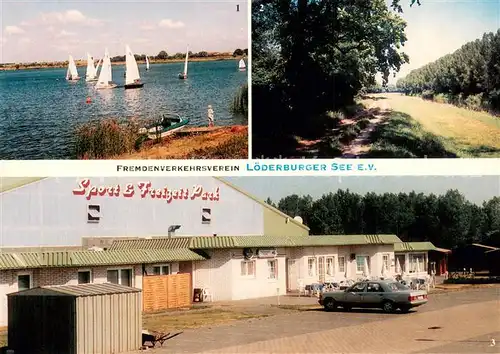 AK / Ansichtskarte Loederburg Marineclub Loederburger See Segelregatta Radweg Wanderweg Sport  und Freizeitpark Hotel Gaensefurth Loederburg