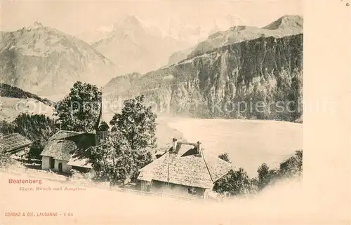 AK / Ansichtskarte Beatenberg_BE mit Eiger Moenche und Jungfrau 