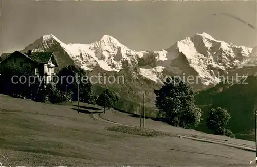 AK / Ansichtskarte Beatenberg_BE Amisbuehl mit Eiger Moench Jungfrau 