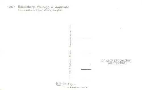 AK / Ansichtskarte Waldegg_Beatenberg und Amisbuehl mit Finsteraarhorn Eiger Moench Jungfrau Waldegg Beatenberg