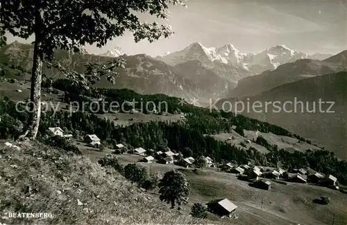 AK / Ansichtskarte Beatenberg_BE mit Schreckhorn Eiger Moench Jungfrau 