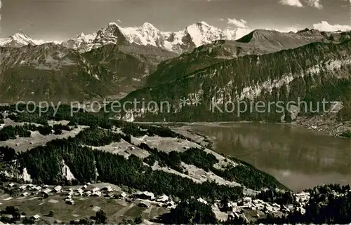 AK / Ansichtskarte Beatenberg_BE Thunersee Schreckhorn Eiger Moench Jungfrau 