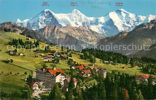 AK / Ansichtskarte Beatenberg_BE mit Eiger Moench Jungfrau 