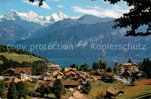 AK / Ansichtskarte Beatenberg_Thunersee_BE mit Eiger Moench Jungfrau 
