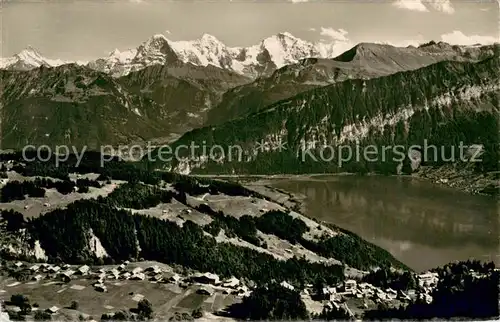 AK / Ansichtskarte Beatenberg_Thunersee_BE Schreckhorn Eiger Moench Jungfrau 