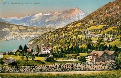 AK / Ansichtskarte Beatenberg_Thunersee_BE mit Niesen 