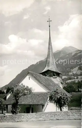 AK / Ansichtskarte Diemtigen_BE Kirche mit Niesen 
