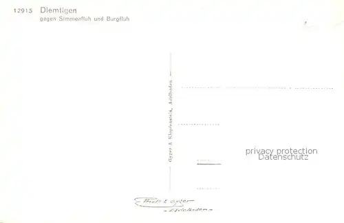 AK / Ansichtskarte Diemtigen_BE mit Simmenfluh und Burgfluh 