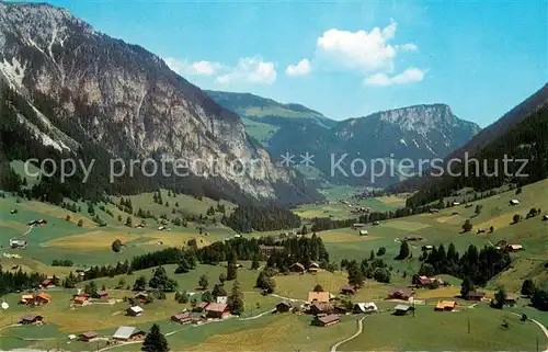 AK / Ansichtskarte Schwenden_Diemtigtal Grimmialp Maeniggrat Turnen Abendberg Schwenden Diemtigtal
