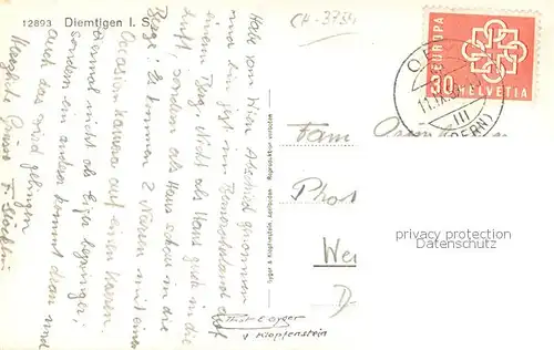 AK / Ansichtskarte Diemtigen_BE Panorama 