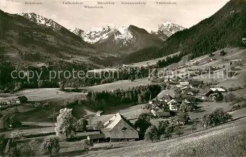 AK / Ansichtskarte Diemtigen_BE Panorama 