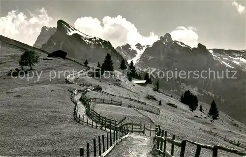 AK / Ansichtskarte Schwenden_Diemtigtal Kurheim Grimmialp mit Rothorn und Spillgerten Schwenden Diemtigtal