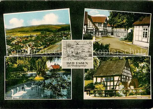 AK / Ansichtskarte Bad_Essen Karlsplatz Alte Muehle Gesamtansicht Stadt Schwanenteich Bad_Essen