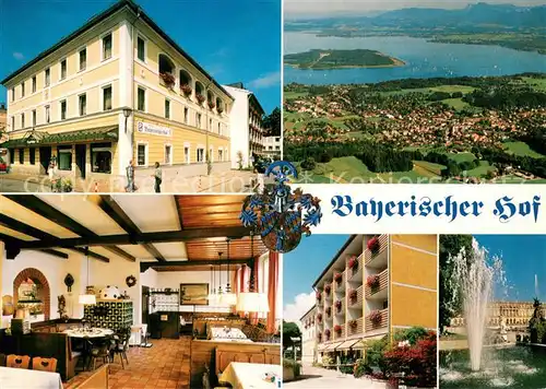 AK / Ansichtskarte Prien_Chiemsee Fliegeraufnahme Bayerischer Hof Prien Chiemsee