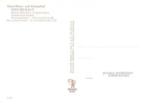 AK / Ansichtskarte Sonthofen_Oberallgaeu Alpen Moor  u. Kneippbad Sonnenalp Innenansicht Sonthofen Oberallgaeu