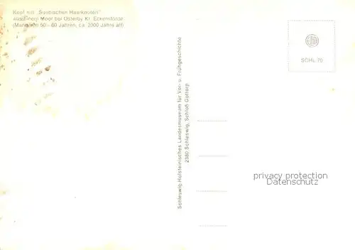 AK / Ansichtskarte Osterby_Eckernfoerde Kopf m. Suebischen Haarknoten Osterby_Eckernfoerde