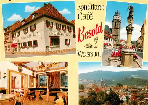 AK / Ansichtskarte Weismain Konditorei Cafe Besold Teilansichten Weismain