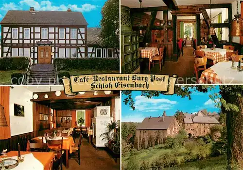 AK / Ansichtskarte Lauterbach_Hessen Restaurant Cafe Burg Post Schloss Eisenach Lauterbach Hessen