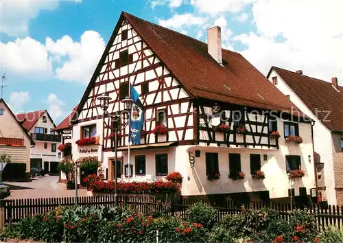 AK / Ansichtskarte Mitteleschenbach Gasthaus zur Krone Aussenansicht Fachwerkhaus Mitteleschenbach