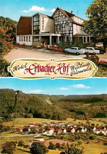 AK / Ansichtskarte Fuerth_Odenwald Hotel Pension Erbacher Hof Aussenansicht Weschnitz Fuerth Odenwald