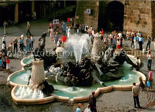 AK / Ansichtskarte Nuernberg Ehekarussell Brunnen am Weissen Turm Nuernberg