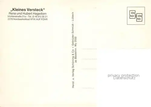 AK / Ansichtskarte Wyk_Foehr Kleines Versteck Gaststube Foehr