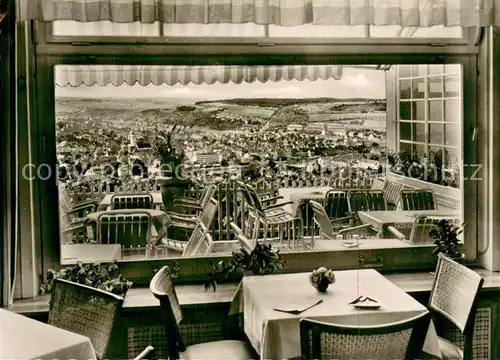 AK / Ansichtskarte Bad_Mergentheim Terrassen Kaffee Waldeck Fensterblick Bad_Mergentheim