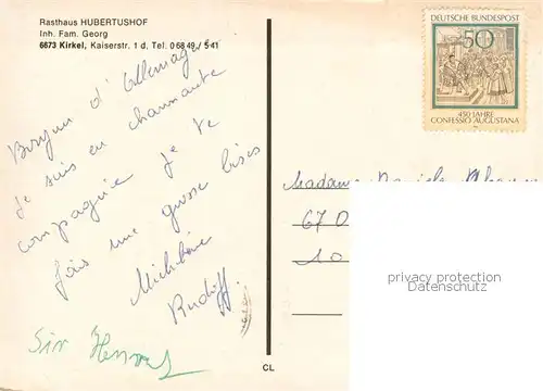 AK / Ansichtskarte Kirkel Rasthaus Hubertushof Kirkel