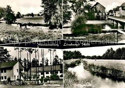 AK / Ansichtskarte Hermannsburg Oertzetal An der Oertzebruecke Pfarrvikarseminar Lutterbach Hermannsburg